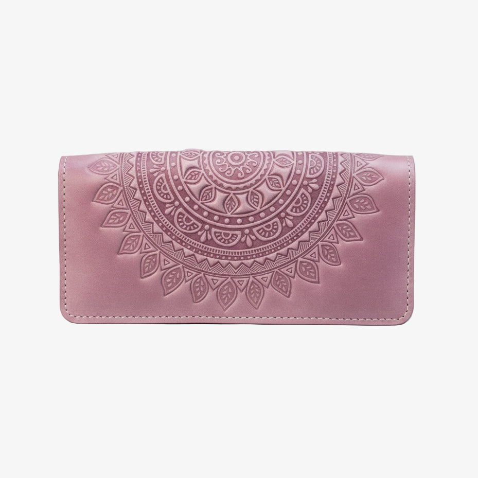 Soft Lavender Mandala Long Wallet