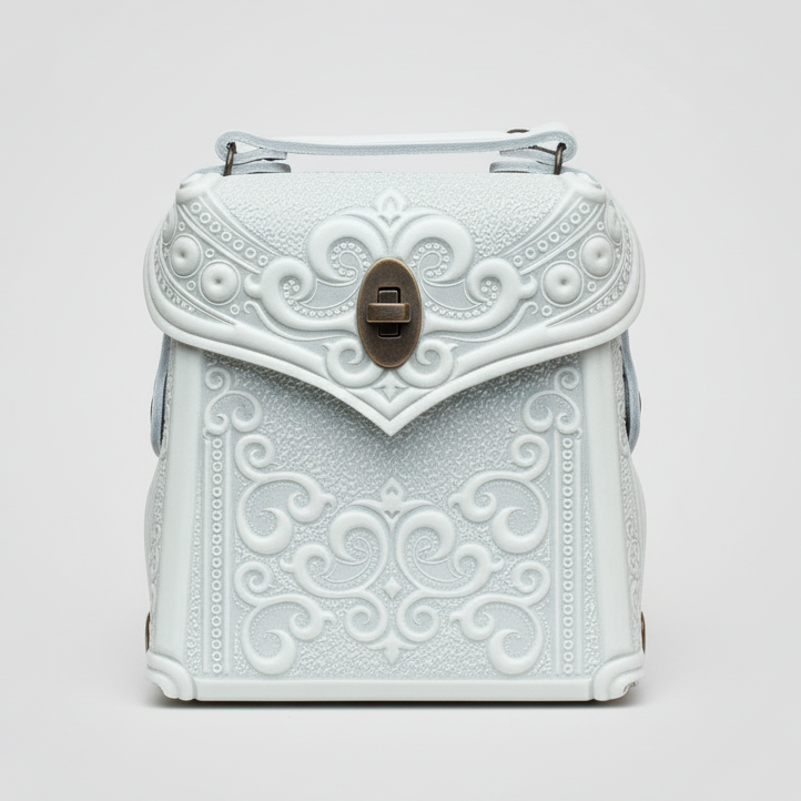 Black Boho Embossed Backpack