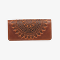 Cognac Mandala Long Wallet