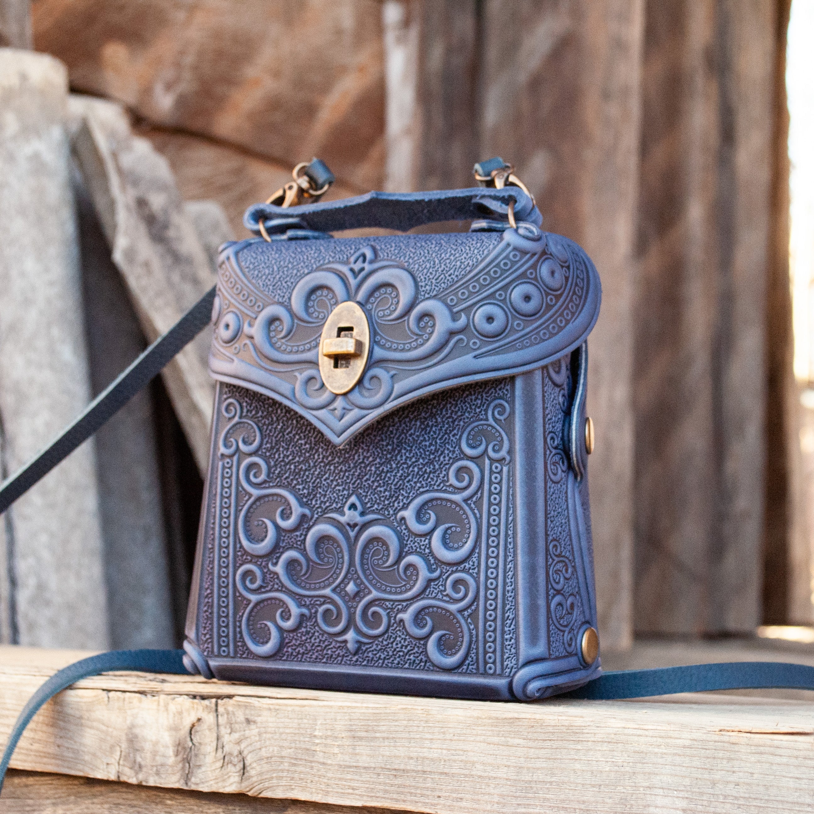 Boho Embossed Leather 3-in-1 Convertible Backpack Purse Crossbody