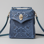 Boho Embossed Leather 3-in-1 Convertible Backpack Purse Crossbody