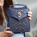 Boho Embossed Leather 3-in-1 Convertible Backpack Purse Crossbody