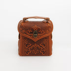 Boho Embossed Leather 3-in-1 Convertible Backpack Purse Crossbody