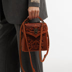 Boho Embossed Leather 3-in-1 Convertible Backpack Purse Crossbody