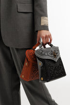 Boho Embossed Leather 3-in-1 Convertible Backpack Purse Crossbody