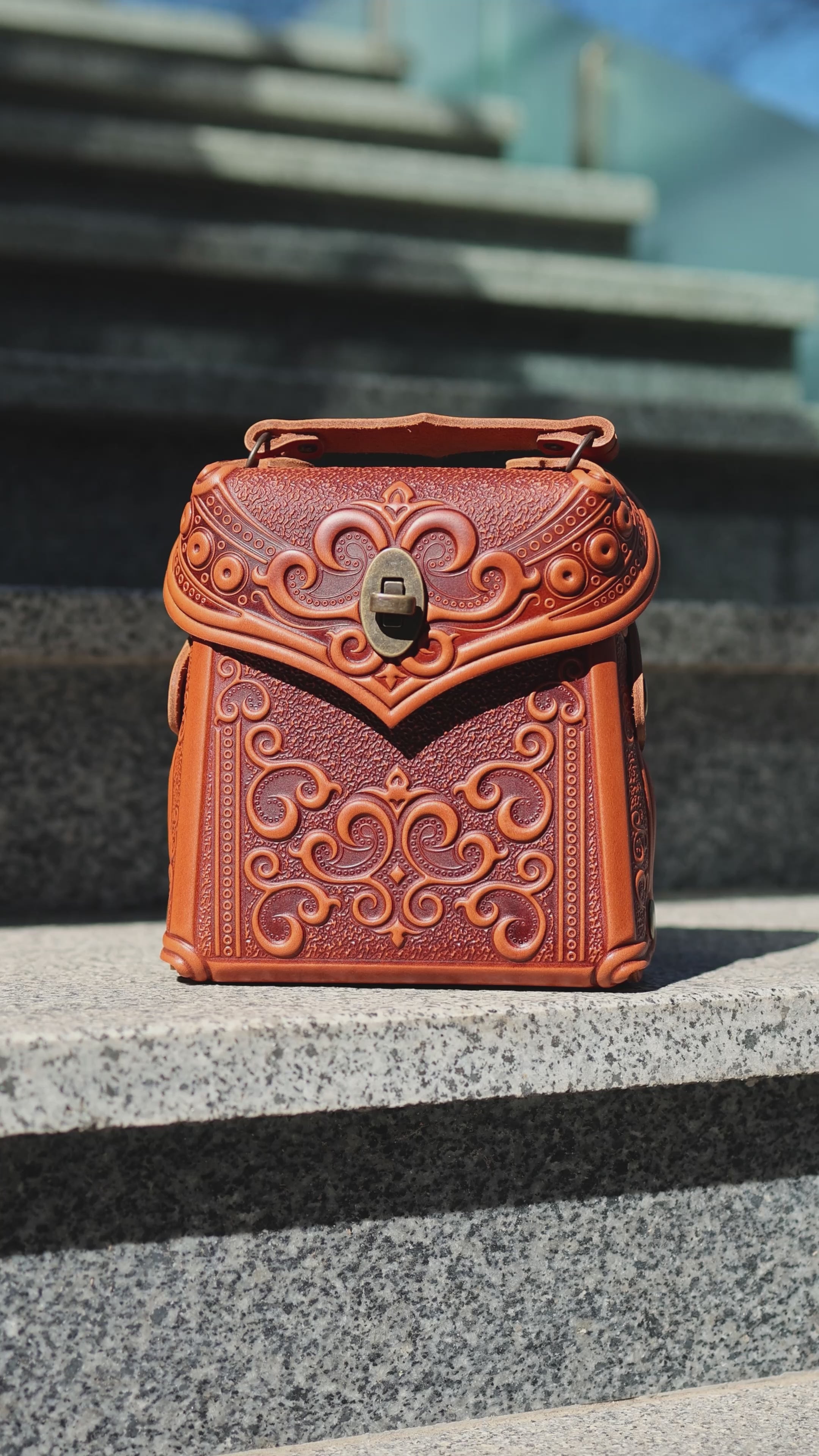 Boho Embossed Leather 3-in-1 Convertible Backpack Purse Crossbody